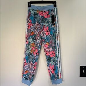Adidas Floral Print Tricot Girls Joggers